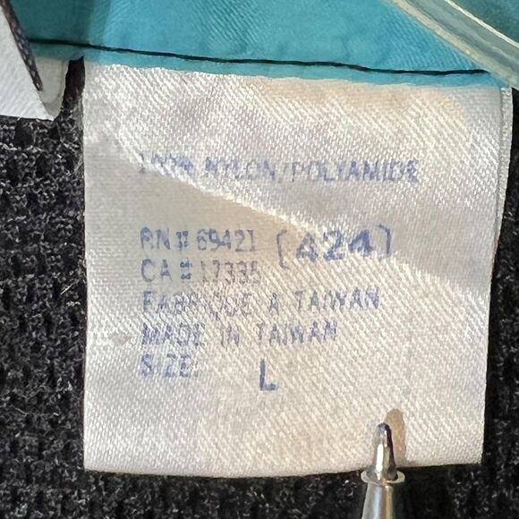 Vintage Reebok Jacket Womens Large Black Purple Blue Windbreaker 90s Track Coat - Picture 5 of 13